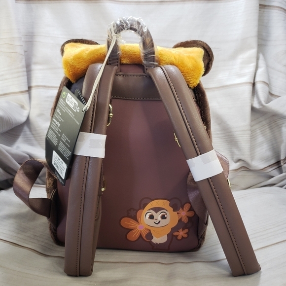 Disney Star Wars Loungefly Ewok Wicket Mini Backpack Plush Pocket Hard Tag 2023 main image 10